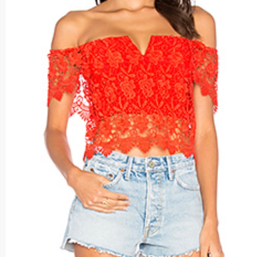 Yumi Kim Red Crop Top